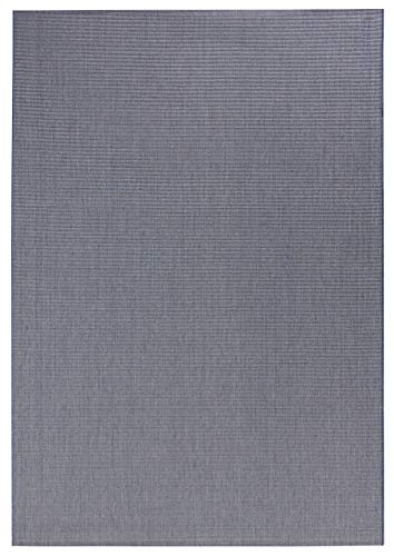 NORTHRUGS In- und Outdoor Teppich Match 120x170cm - Wetterfest Modern Plain Allover Unifarben Design Läufer für Balkon Terrasse Garten Wintergarten Wohnzimmerteppich Wasserfest in Blau von NORTHRUGS