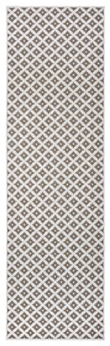 NORTHRUGS In- und Outdoor Teppich Nizza 80x350cm - Wendeteppich Wetterfest Modernes Geometrisches Muster für Balkon Terrasse Garten Wintergarten Küche Wohnzimmerteppich Wasserfest in Linen NORTHRUGS In- und Outdoor Teppich Nizza 80x350cm - Wendeteppich Wetterfest Modernes Geometrisches Muster für Balkon Terrasse Garten Wintergarten Küche Wohnzimmerteppich Wasserfest in Linen von NORTHRUGS