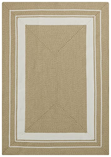 Northrugs Trenzado In- & Outdoor Teppich Wetterfest – Pflegeleicht Handmade-Look für Innen und Außen Gewebter Outdoorteppich Läufer für Balkon, Terrasse, Wohnzimmer, Garten – Creme Beige, 120x170 von NORTHRUGS