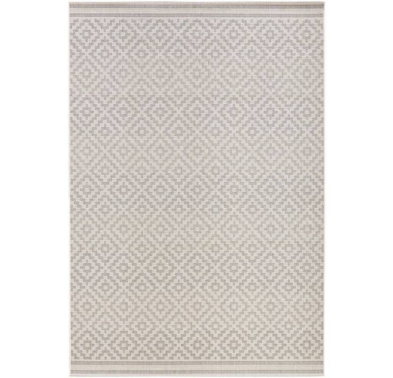 NORTHRUGS Teppich In- & Outdoor Teppich Raute grau/creme, rechteckig, Höhe: 8 mm von NORTHRUGS