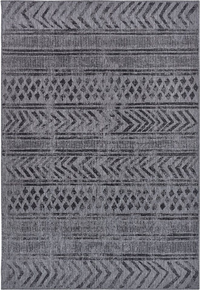 Teppich BIRI Wendeteppich, NORTHRUGS, rechteckig, Höhe: 5 mm, In-& Outdoor, Wetterfest, Balkon, Garten, Wohnzimmer, Wasserfest, Boho von NORTHRUGS