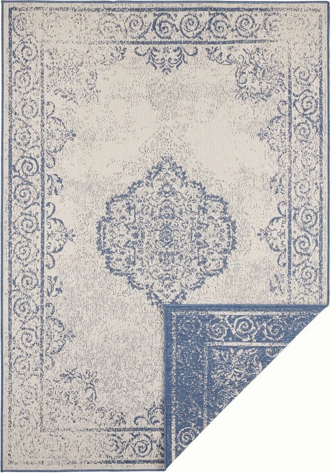 Teppich CEBU Wendeteppich, NORTHRUGS, rechteckig, Höhe: 5 mm, In-& Outdoor, Wetterfest, Balkon, Wohnzimmer, Wasserfest, Orientalisch von NORTHRUGS