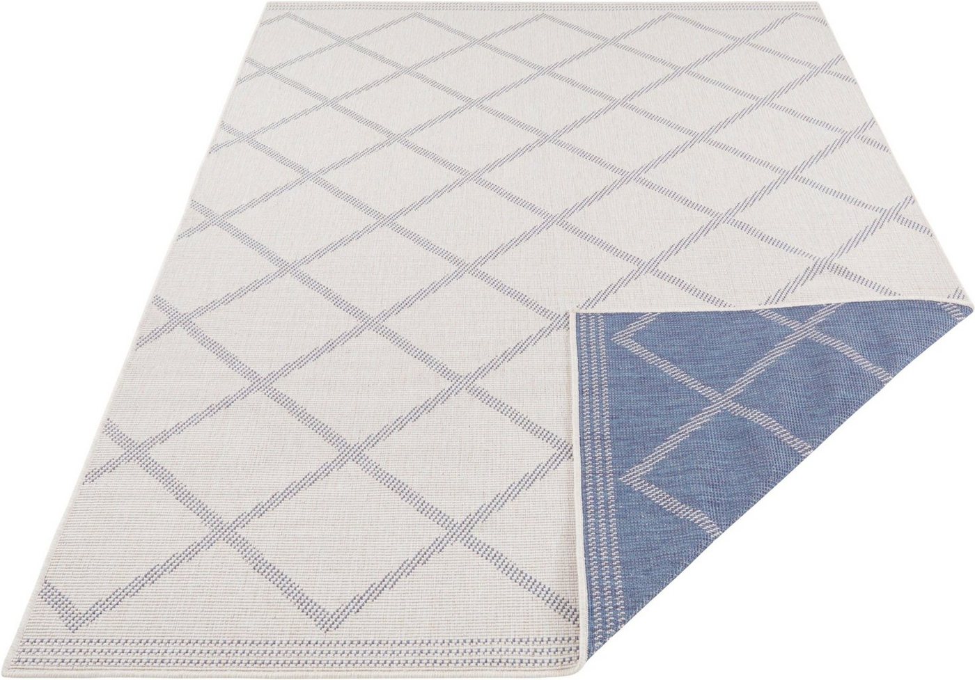 Teppich Corsica Wendeteppich, NORTHRUGS, rechteckig, Höhe: 5 mm, In-& Outdoor, Wetterfest, Balkon, Garten, Wohnzimmer, Wasserfest von NORTHRUGS