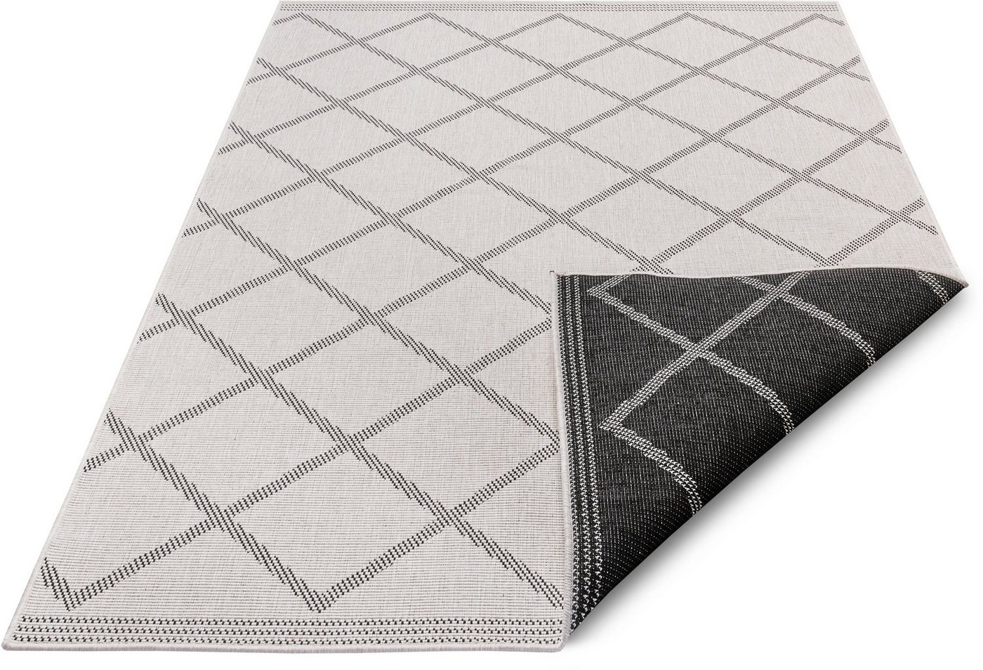 Teppich Corsica Wendeteppich, NORTHRUGS, rechteckig, Höhe: 5 mm, In-& Outdoor, Wetterfest, Balkon, Garten, Wohnzimmer, Wasserfest von NORTHRUGS