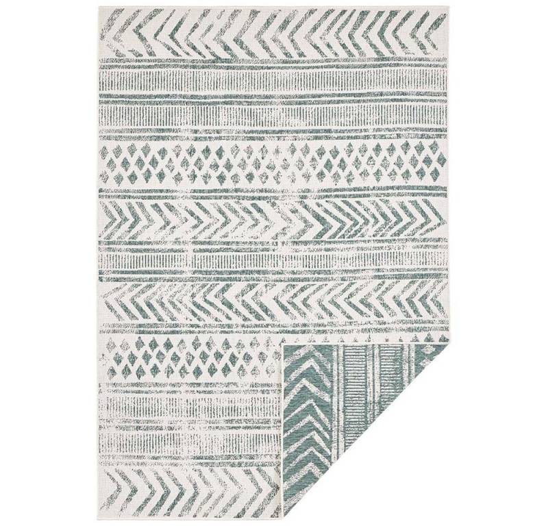 NORTHRUGS Teppich In- & Outdoor Wendeteppich Biri Grün Creme, rechteckig, Höhe: 5 mm von NORTHRUGS