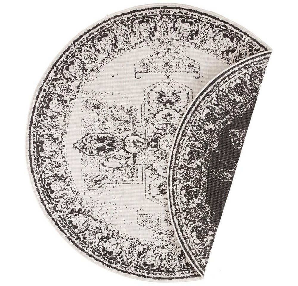NORTHRUGS Teppich In- & Outdoor Wendeteppich Borbon Schwarz, rechteckig, Höhe: 5 mm von NORTHRUGS