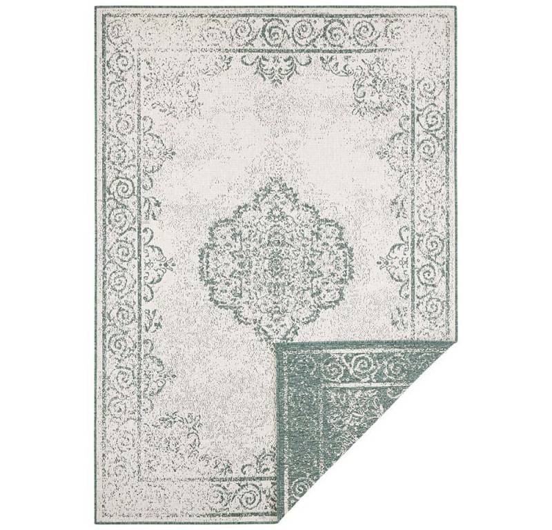 NORTHRUGS Teppich In- & Outdoor Wendeteppich Cebu Grün Creme, rechteckig, Höhe: 5 mm von NORTHRUGS