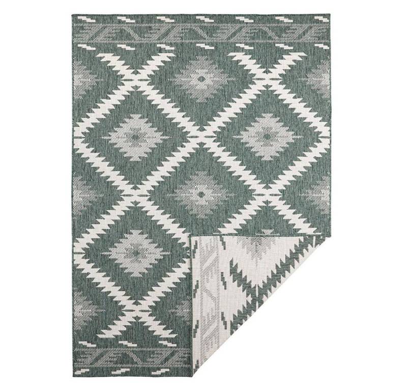NORTHRUGS Teppich In- & Outdoor Wendeteppich Malibu Grün Creme, rechteckig, Höhe: 5 mm von NORTHRUGS