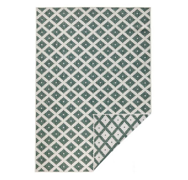 NORTHRUGS Teppich In- & Outdoor Wendeteppich Nizza Grün Creme, rechteckig, Höhe: 5 mm von NORTHRUGS