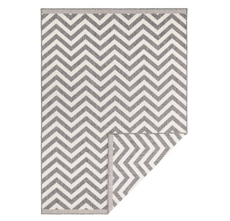 NORTHRUGS Teppich In- & Outdoor Wendeteppich Palma Grau Creme, rechteckig, Höhe: 5 mm von NORTHRUGS