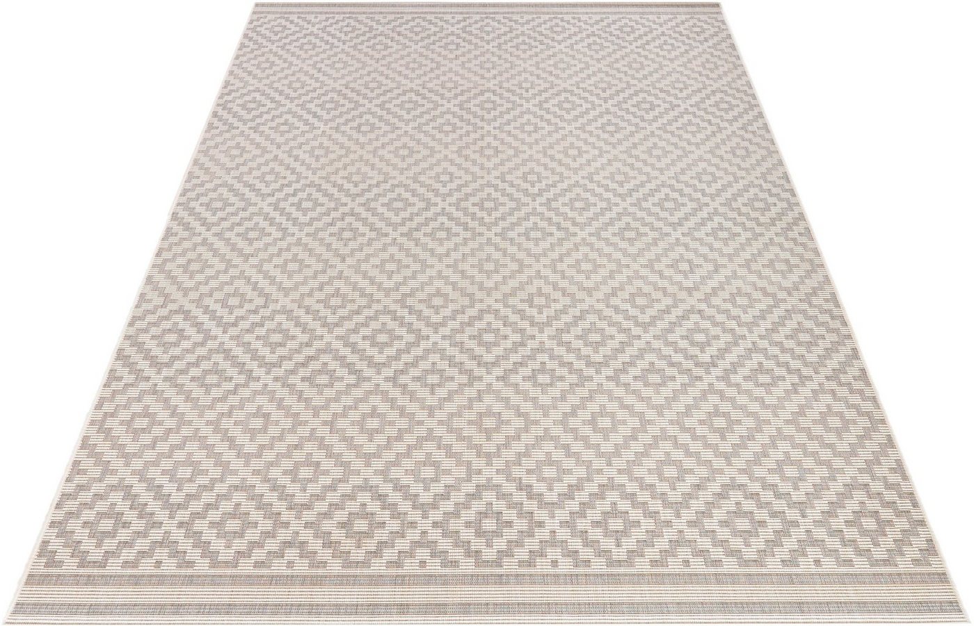 Teppich Raute, NORTHRUGS, rechteckig, Höhe: 8 mm, In-& Outdoor, Wetterfest, Balkon, Garten, Wohnzimmer, Terrasse, Raute von NORTHRUGS