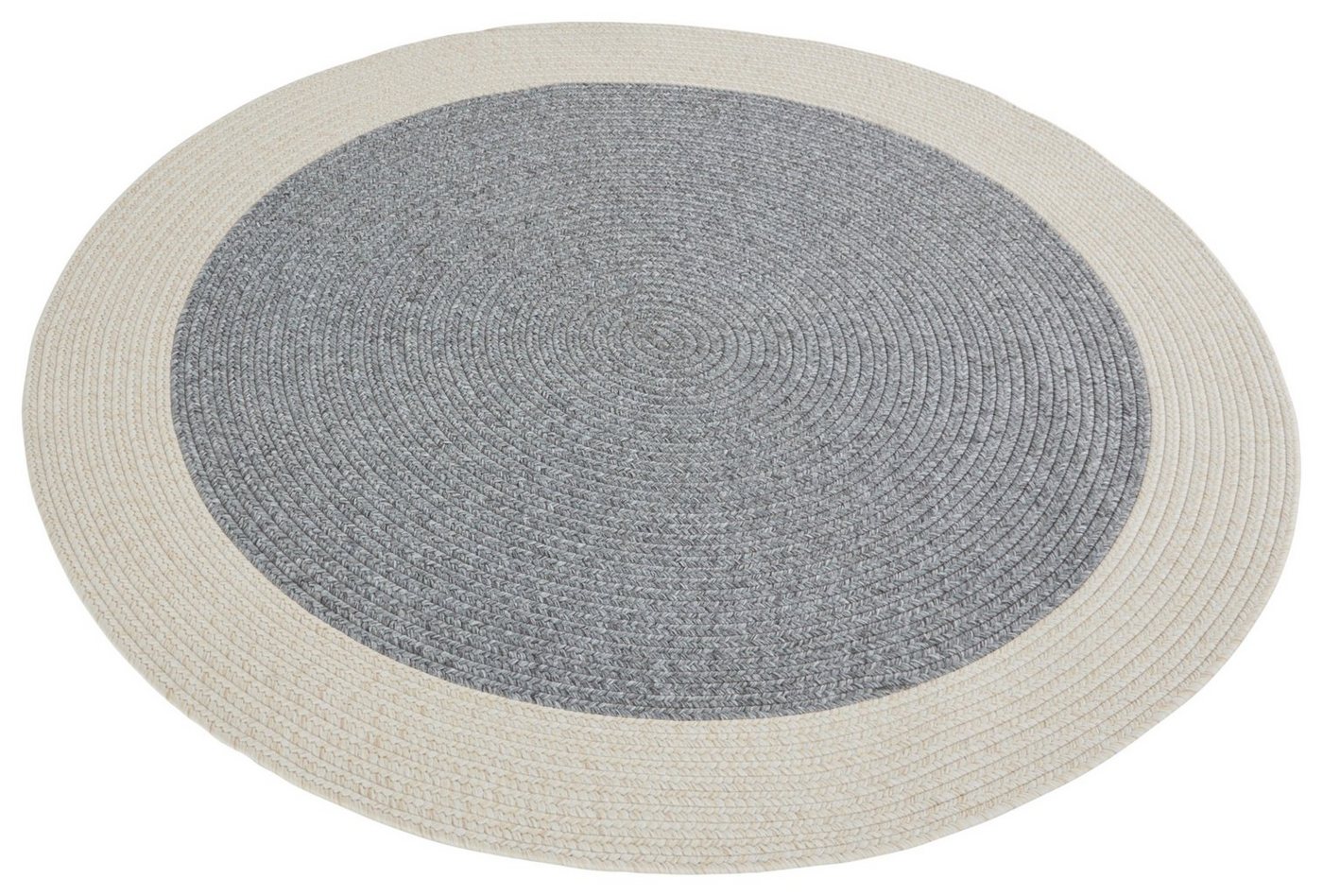 Teppich Trenzado, NORTHRUGS, rund, Höhe: 10 mm, In- & Outdoor, Handmade-Look, Gewebt, Wetterfest, Balkon, Wohnzimmer von NORTHRUGS