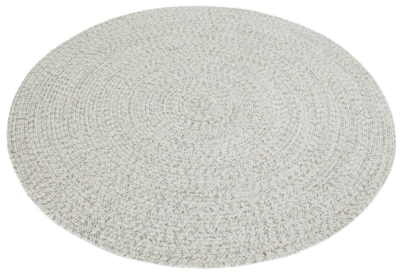 Teppich Trenzado, NORTHRUGS, rund, Höhe: 10 mm, In- & Outdoor, Handmade-Look, Gewebt, Wetterfest, Balkon, Wohnzimmer von NORTHRUGS