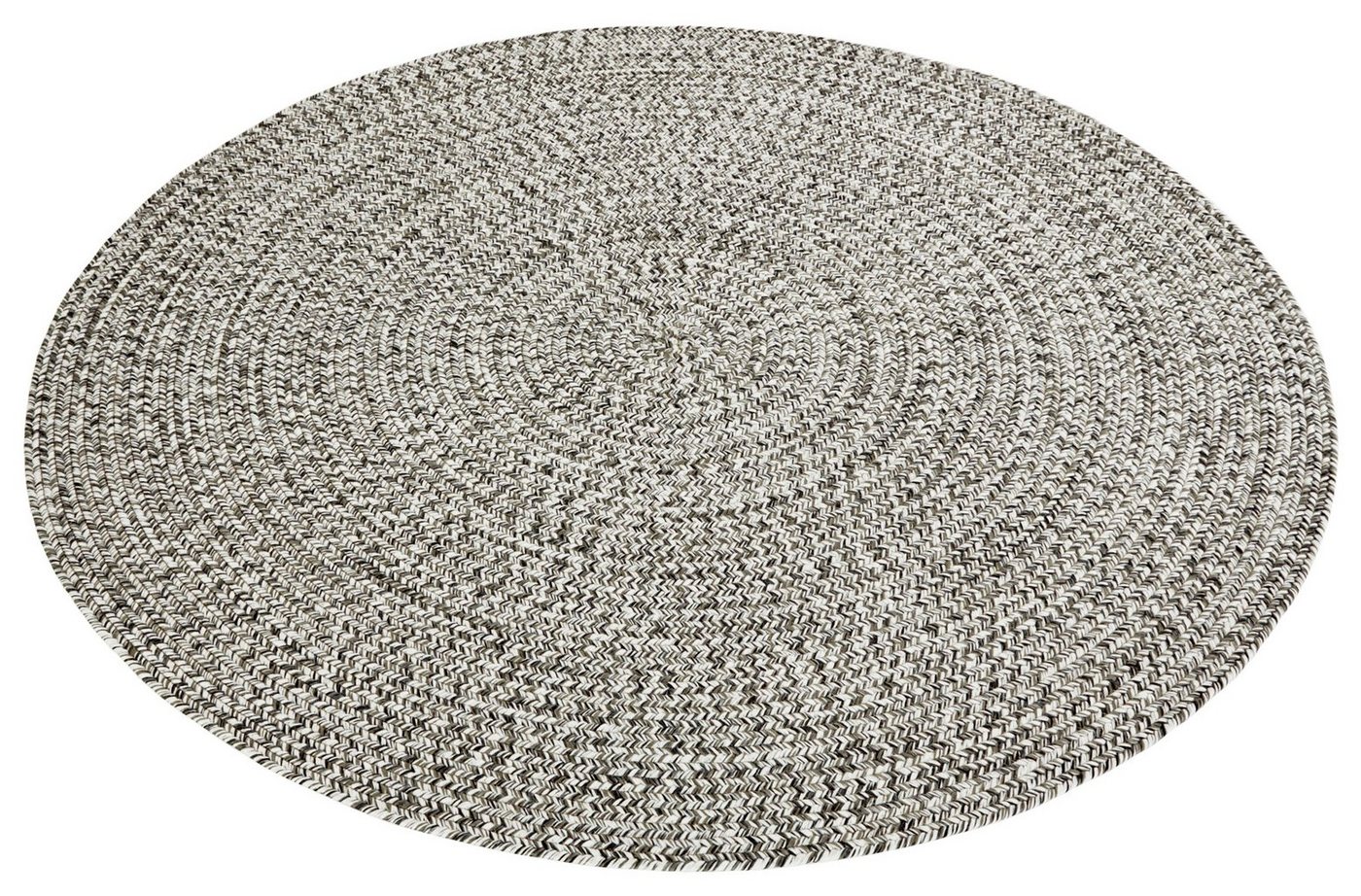 Teppich Trenzado, NORTHRUGS, rund, Höhe: 10 mm, In- & Outdoor, Handmade-Look, Gewebt, Wetterfest, Balkon, Wohnzimmer von NORTHRUGS