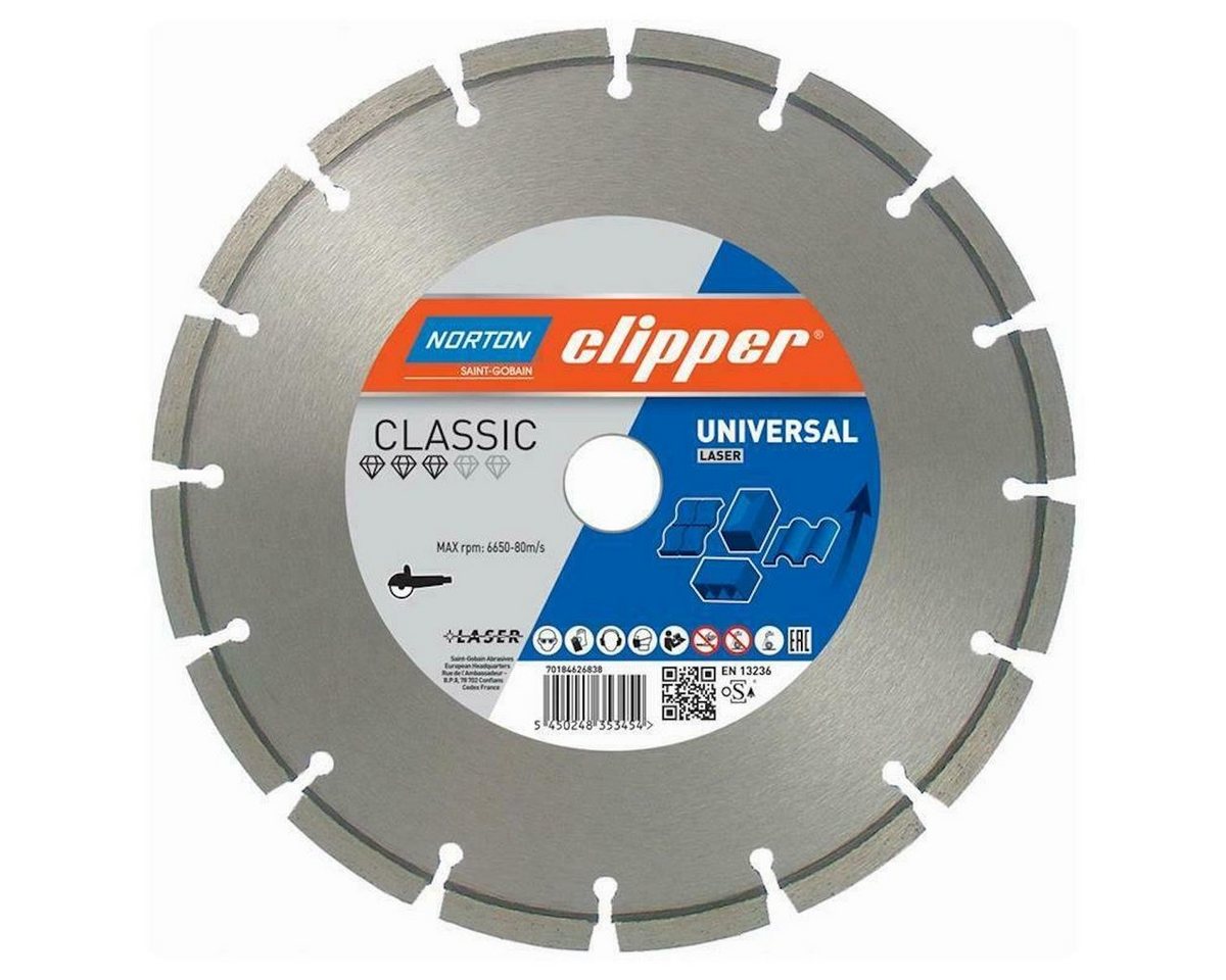 NORTON CLIPPER Diamanttrennscheibe Diamanttrennscheibe Classic Universal Laser 125mm 70184626835 von NORTON CLIPPER