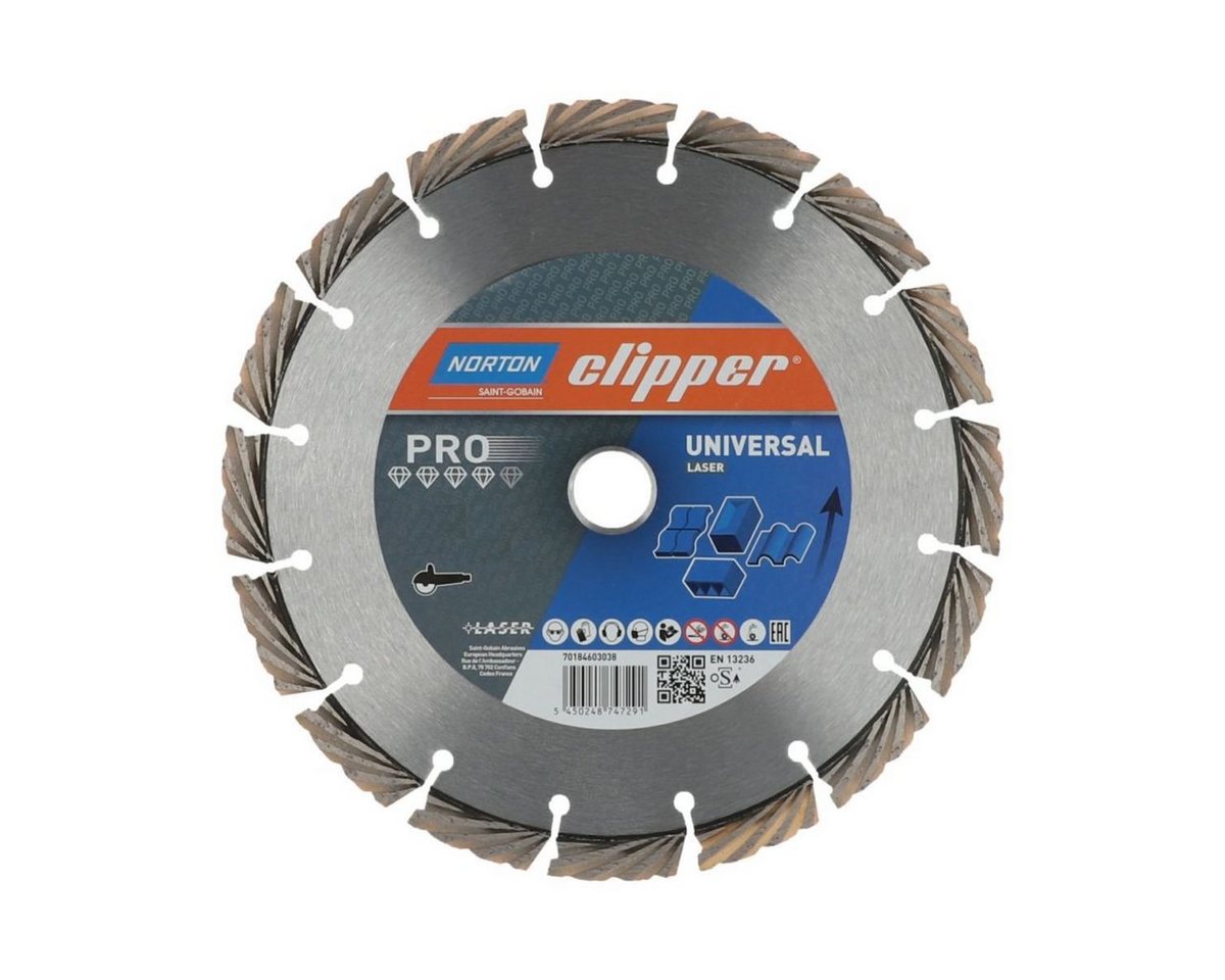 NORTON CLIPPER Diamanttrennscheibe Diamanttrennscheibe Pro Universal Laser - 350x20 mm, 70184607691 NORTON CLIPPER Diamanttrennscheibe Diamanttrennscheibe Pro Universal Laser - 350x20 mm, 70184607691 von NORTON CLIPPER