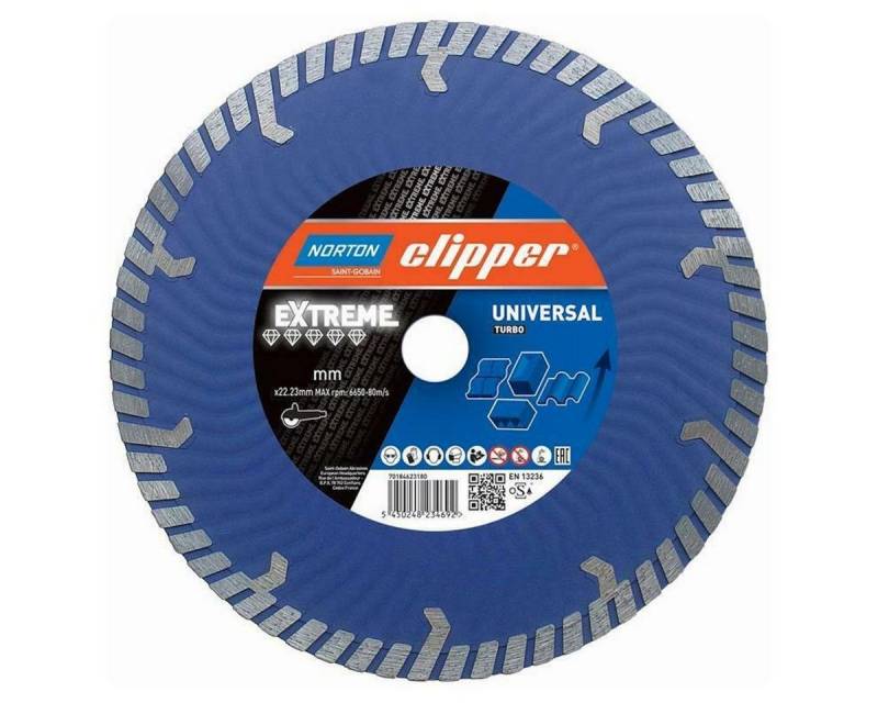NORTON CLIPPER Diamanttrennscheibe Extreme Universal Turbo - 115x22,2 mm von NORTON CLIPPER