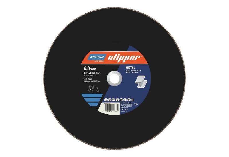 NORTON CLIPPER Diamanttrennscheibe Norton Clipper Trennscheibe Metall A24R 350x4,0x20 mm 66253371527 von NORTON CLIPPER