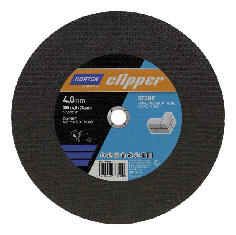 NORTON CLIPPER Trennscheibe, Ø 350 mm, Stein C24R-350 x 4 x 25,4 mm von NORTON CLIPPER