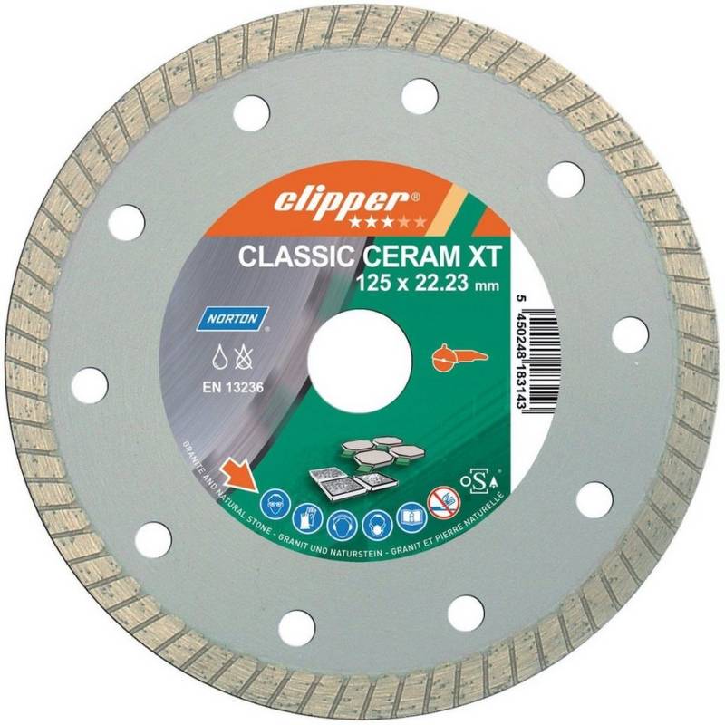 NORTON CLIPPER Diamanttrennscheibe Classic Ceramic Turbo 125 x 22,23 mm 70184627646 von NORTON CLIPPER