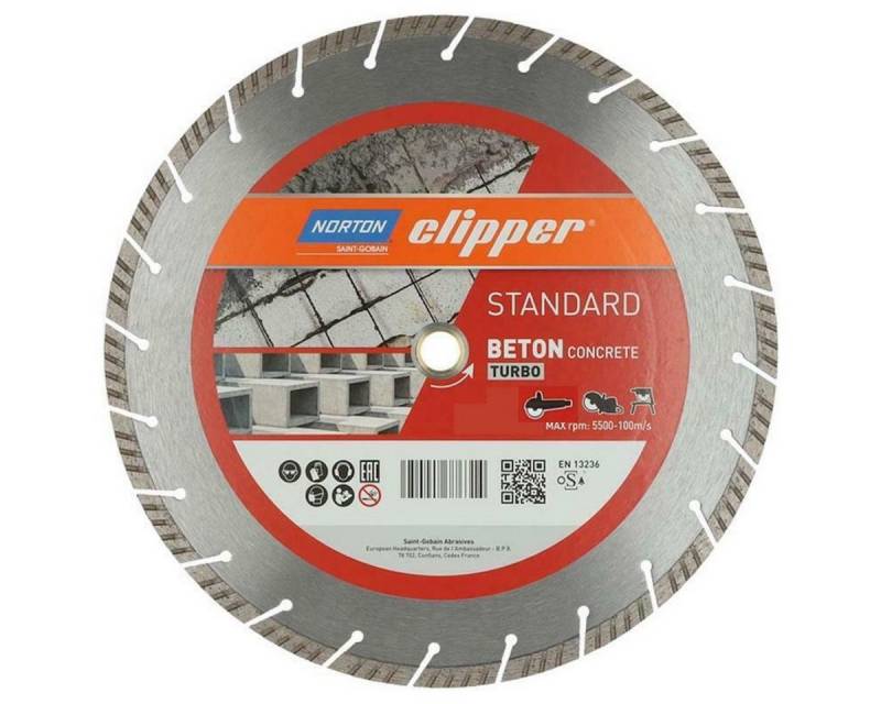 NORTON CLIPPER Diamanttrennscheibe Diamanttrennscheibe BETON TURBO 350x25,4/20 mm 70184608582 von NORTON CLIPPER