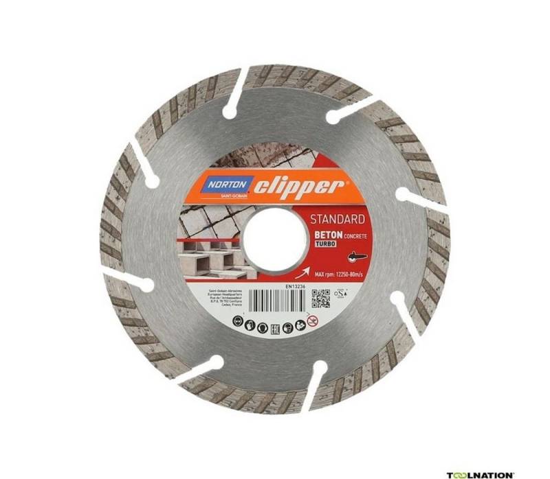NORTON CLIPPER Diamanttrennscheibe STANDARD BETON TURBO 125x22,23 mm 70184608579 von NORTON CLIPPER