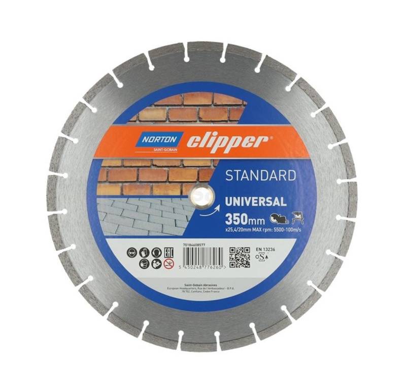 NORTON CLIPPER Diamanttrennscheibe Diamanttrennscheibe Standard Universal 350x25,4/20mm 70184608577 von NORTON CLIPPER