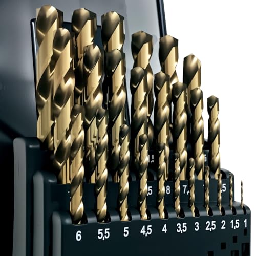 NORTOOLS Metallbohrer 25 STÜCKE HSS M35 Cobalt 5% vollständig geschliffene Bohrer Set DIN338 1.0-13mm von NORTOOLS