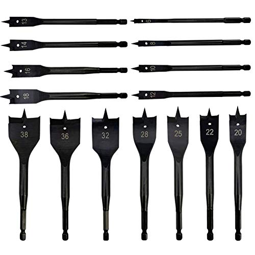 NORTOOLS Professionelle Flachschneider Holzbohrer Set 15 Stücke 1/4 schnellen änderung Schaft Lochschneider Werkzeuge von NORTOOLS