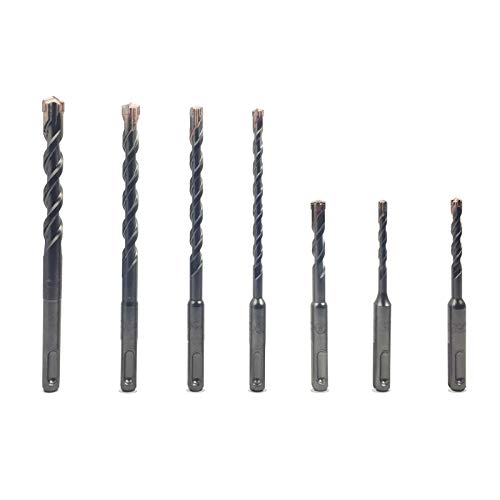 NORTOOLS SDS Plus Bohrer Set 7 tlg Hammerbohrer für Beton mit Kreuzkopfschneider PGM Mark für Stahlbeton Baugranit 5/6/8 x 110 mm, 6/8/10/12 x 160 mm von NORTOOLS