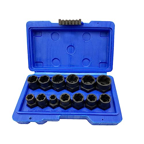 NORTOOLS Schlagschrauber-Steckschlüsselsatz 13 PCS High Bolt Nut Extractor Set Steckschlüssel-Box von NORTOOLS