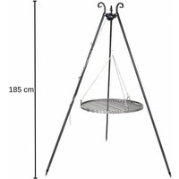 Nortpol - Schwenkgrill viking Rohstahlrost Höhe 185 cm Ø60 cm Dreibeingrill Feuerstelle von NORTPOL