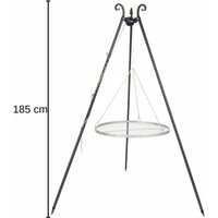 Schwenkgrill VIKING Edelstahlrost Höhe 185 cm Ø50 cm Dreibeingrill Feuerstelle von NORTPOL