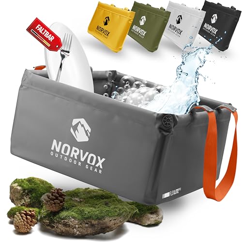 NORVOX Faltschüssel Camping - 20L - Faltbare Schüssel - Universell als Outdoor Spülschüssel, Waschschüssel, Spülwanne zum Abwaschen oder als Faltbarer Eimer von NORVOX