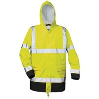 [NEUWERTIG] B-Ware Norway Warnschutz Regenjacke Pu Mantel Regenbekleidung Herren Xxl Gelb Schwarz von NORWAY