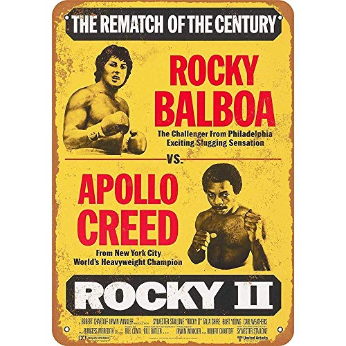 NOT 1979 Rocky Balboa Vs. Apollo Creed Wand Dekoration Retro Metallplakat Zinn Zeichen gemalt Kunst Dekoration Plaque Warnung Cafe Garage Party Spielzimmer von NOT