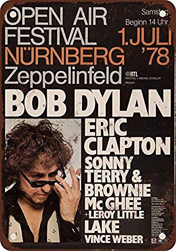 NOT Bob Dylan and Eric Clapton Wand Dekoration Retro Metallplakat Zinn Zeichen gemalt Kunst Dekoration Plaque Warnung Cafe Garage Party Spielzimmer von NOT