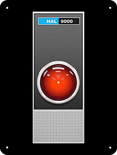 NOT HAL 9000 of 2001 Space Odyssey Wand Dekoration Retro Metallplakat Zinn Zeichen gemalt Kunst Dekoration Plaque Warnung Cafe Garage Party Spielzimmer von NOT