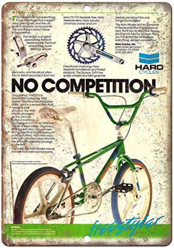 NOT HARO Master Freestyle BMX Bicycle Wand Dekoration Retro Metallplakat Zinn Zeichen gemalt Kunst Dekoration Plaque Warnung Cafe Garage Party Spielzimmer von NOT