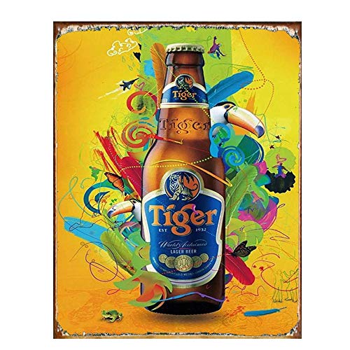 NOT Tiger Beer Wand Dekoration Retro Metallplakat Zinn Zeichen gemalt Kunst Dekoration Plaque Warnung Cafe Garage Party Spielzimmer von NOT