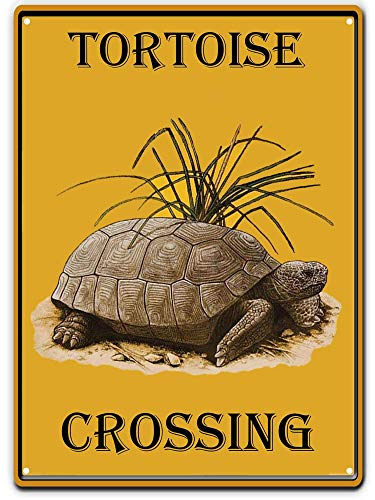 NOT Tortoise Crossing Retro Metall Zinn Zeichen gemalt Kunst Poster Dekoration Plaque Warnung Bar Cafe Garage Party Spielzimmer Home Office Restaurant Bar von NOT