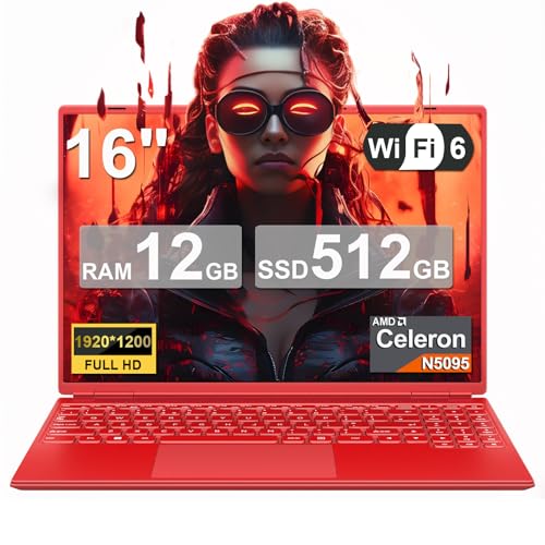 NOTODD PC Portatile Notebook 16 Pollici Win11 12GB 512GB 1TB SSD Espansione, Computer Portatile Celeron N5095 (fino a 2.9Ghz) 丨Ventola di Raffreddamento丨5G WIFI丨1920 * 1200 2K Schermo Doppio-Rose von NOTODD