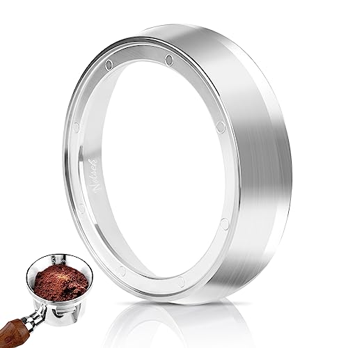 Dosierring 51mm, NOTSEK Edelstahl Kaffee Dosierring mit 8 Starken Magnetisch, Espresso Dosing Funnel für 51mm Siebträger Barista Zubehör Kaffeemaschine von NOTSEK