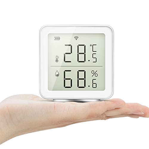 Wlan Thermometer Hygrometer Kompatibel mit Alexa Google Assistant Smart Life Alexa Thermometer von NOTSEK