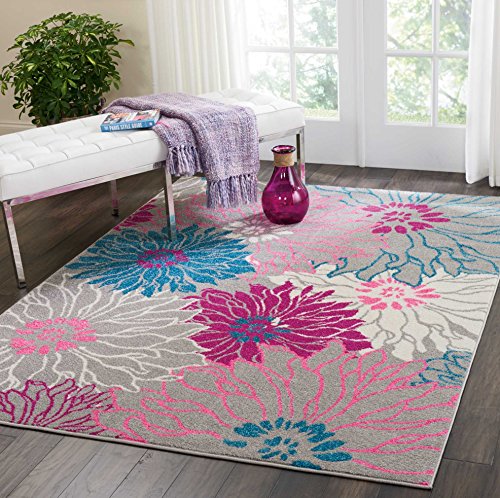 NOURISON Passion Floral Teppich, 152 x 201 cm, Grau von NOURISON