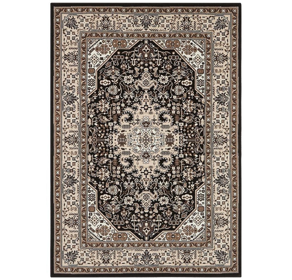 Teppich Orientalischer Kurzflor Teppich Skazar Isfahan Creme Braun, NOURISTAN, rechteckig, Höhe: 9 mm von NOURISTAN