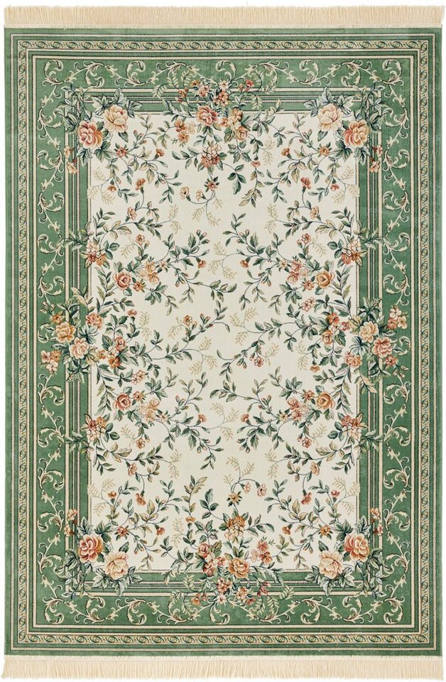 Teppich Antik Flowers, NOURISTAN, rechteckig, Höhe: 5 mm, Orientalisch mit Fransen, Orient, Wohnzimmer, Schlafzimmer, Esszimmer von NOURISTAN