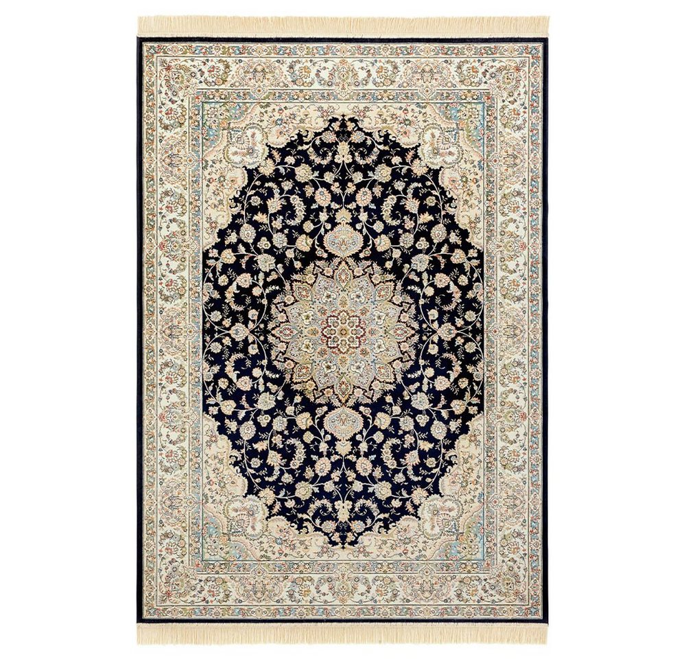 NOURISTAN Teppich Orientalischer Samt Teppich Fransen Antik NaIn-Dunkelblau Grün, rechteckig, Höhe: 5 mm NOURISTAN Teppich Orientalischer Samt Teppich Fransen Antik NaIn-Dunkelblau Grün, rechteckig, Höhe: 5 mm von NOURISTAN