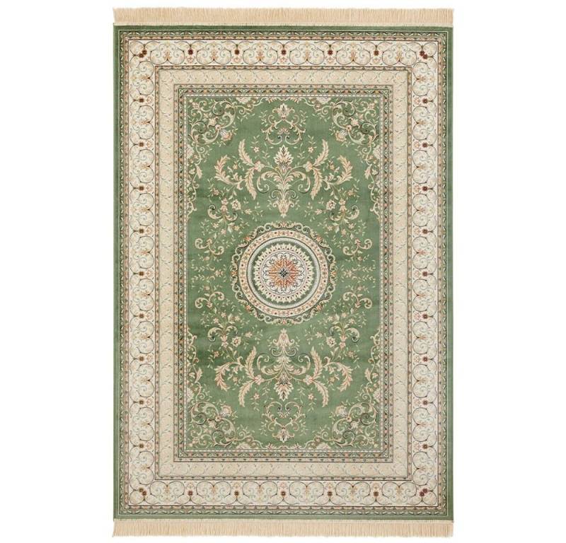 NOURISTAN Teppich Orientalischer Samt Teppich Fransen Antik Negar Grün, rechteckig, Höhe: 5 mm von NOURISTAN
