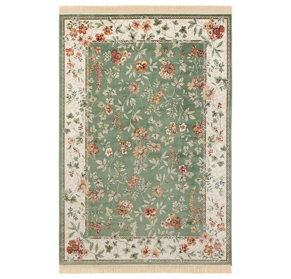 NOURISTAN Teppich Orientalischer Samt Teppich Fransen Oriental Flowers Grün, rechteckig, Höhe: 5 mm NOURISTAN Teppich Orientalischer Samt Teppich Fransen Oriental Flowers Grün, rechteckig, Höhe: 5 mm von NOURISTAN